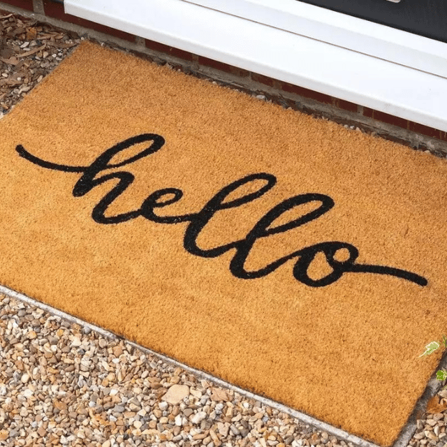 Personalized Name Doormat Flocked Coir Door Mat Welcome Mat 